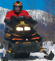 Photo of snowmobiler using rental